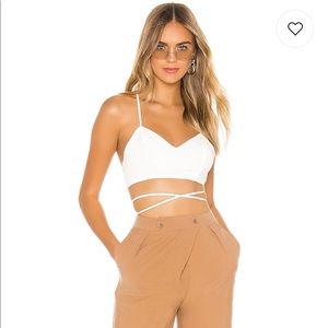 Revolve Kiya Tie Back Crop Top in White
superdown
